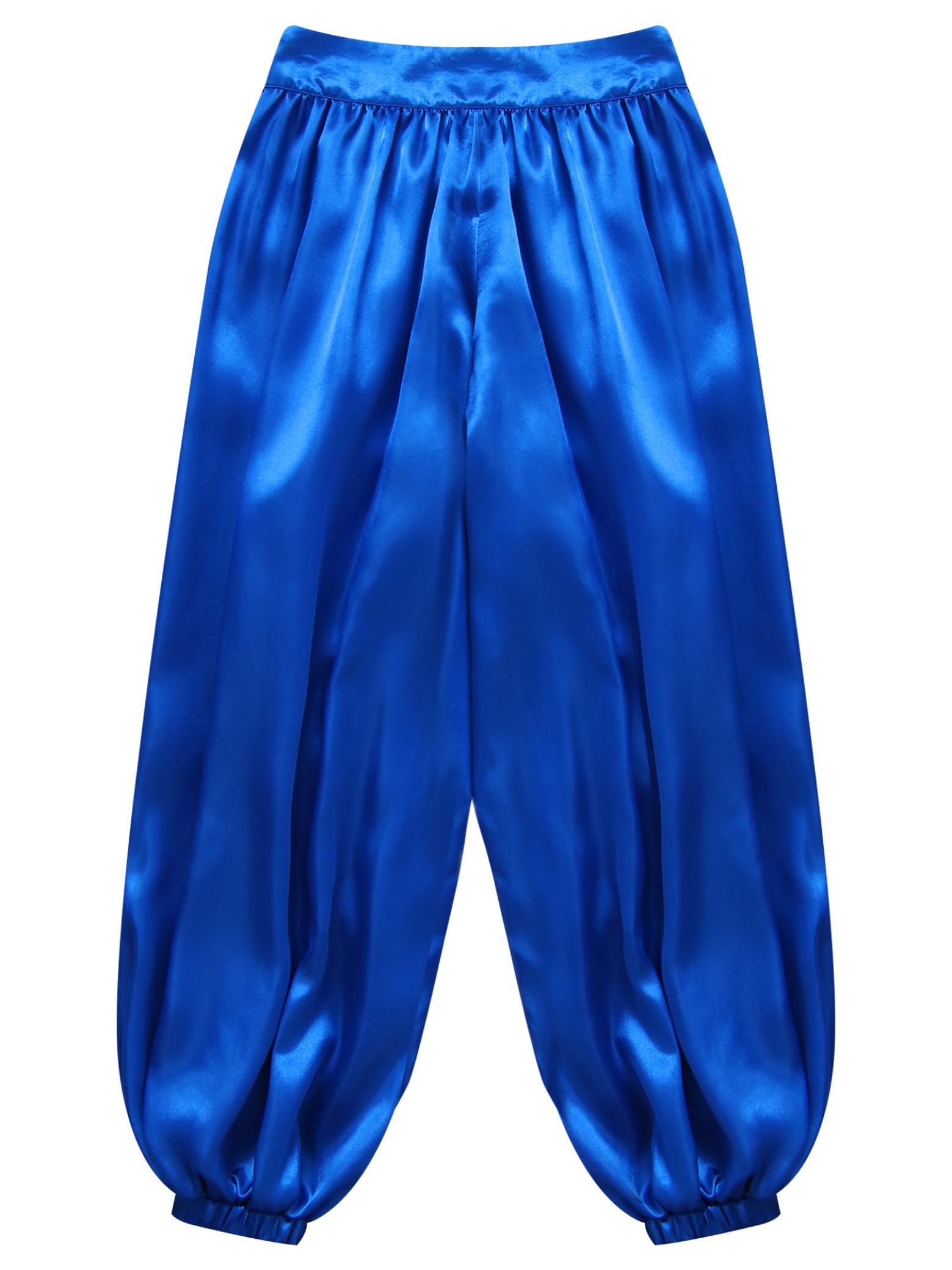 Sxiwei Aladinhose Mädchen Kinder Satin Tribal Arabisch Hose Lose Bauchtanz Pumphose Party Performance Kostüm