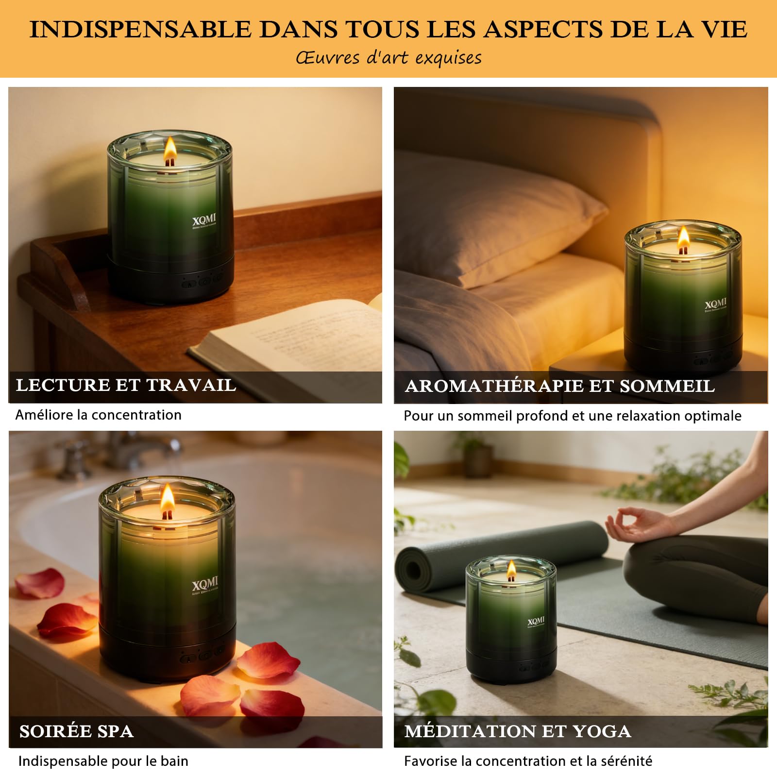 Bougies parfumées pour la maison - Coffret cadeau pour femmes et hommes - Cire de soja - Durée de combustion : 35 heures - Aiguilles de pin nord américain