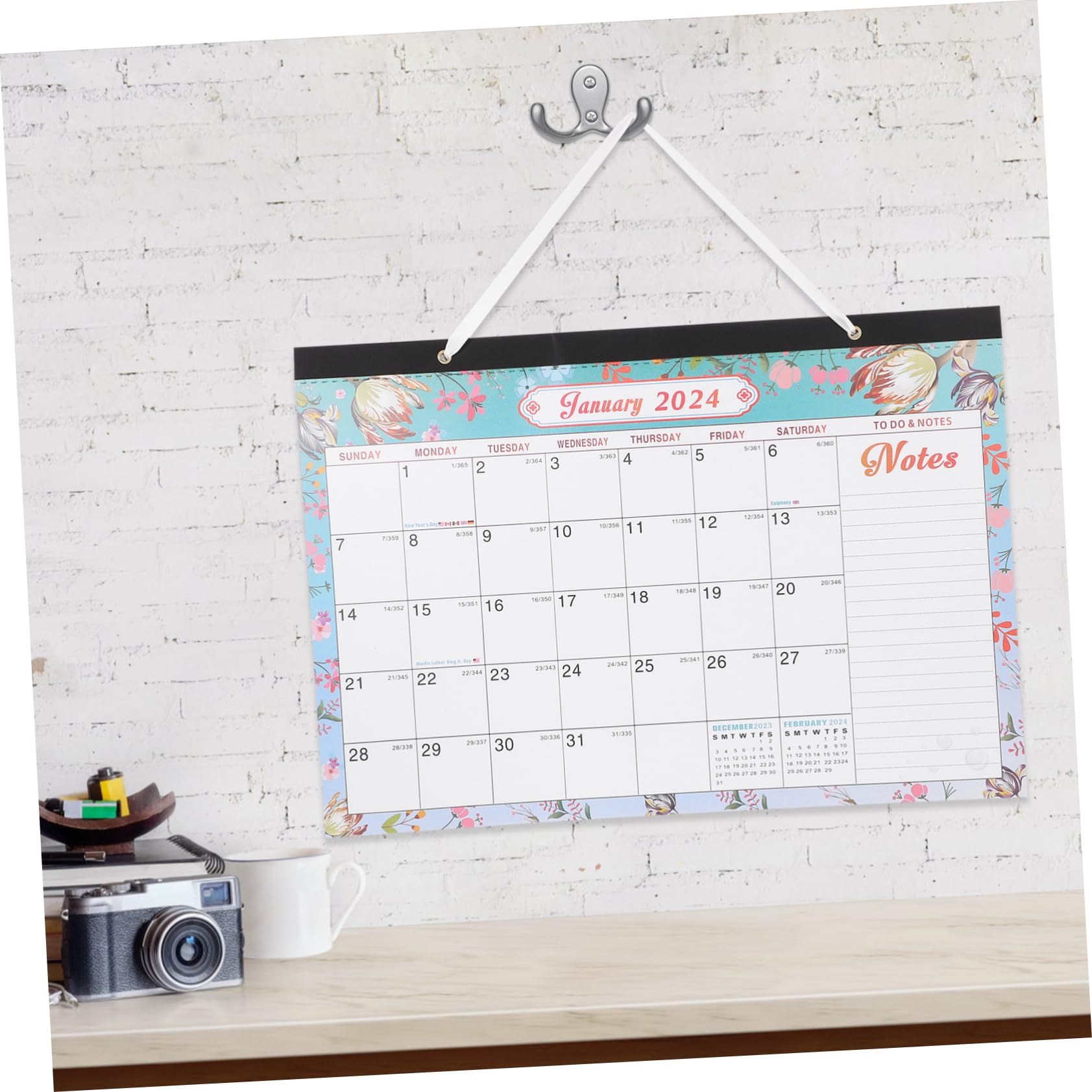 TEHAUX 3pezzi Calendario Da Muro Mensile Appeso Planner Sturdy Per Organizzazione Di Eventi e Attività Per Casa Ufficio e Scuola