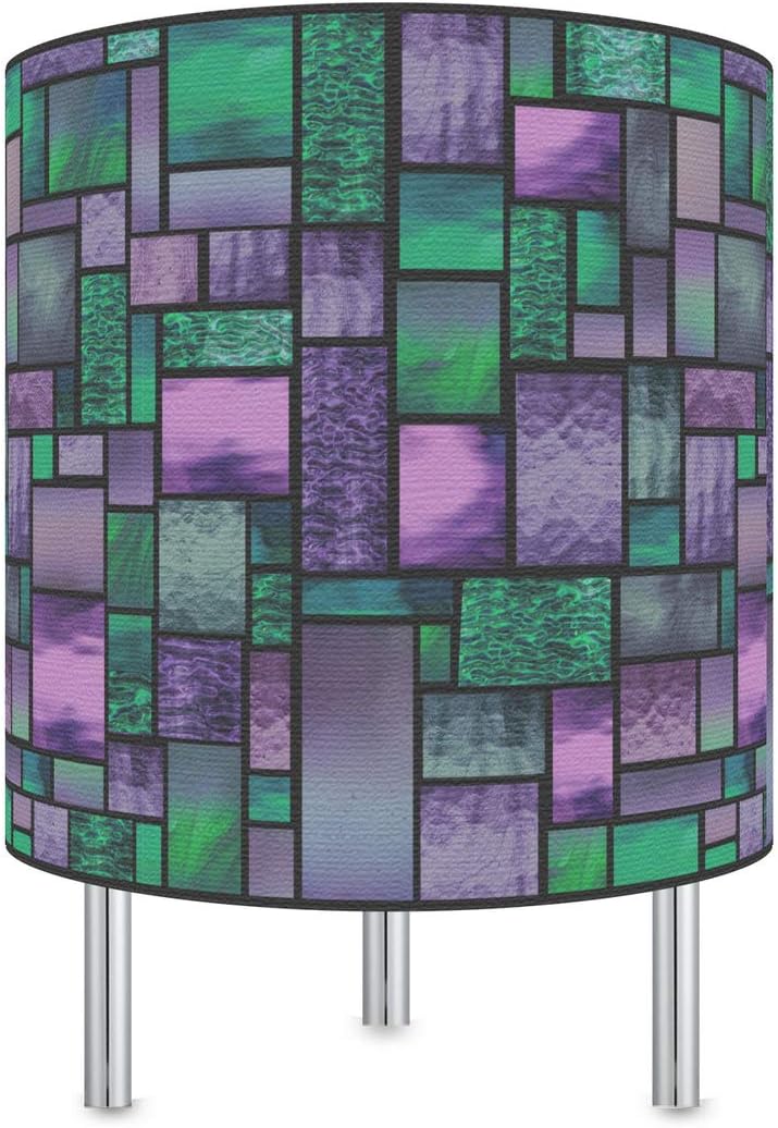 LampPix LED Desk Lamp Precious Zephyr Canvas Printed Table Light Comes with 16 Color Rechargeable Light Bulb with 5 Level Dimmer and Remote Control and Chrome Standoffs. Made in The USA