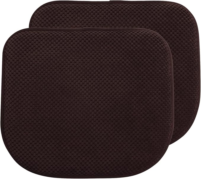 PAGGED Brown Foam Seat Cushions Kitchen Chairs Pads for