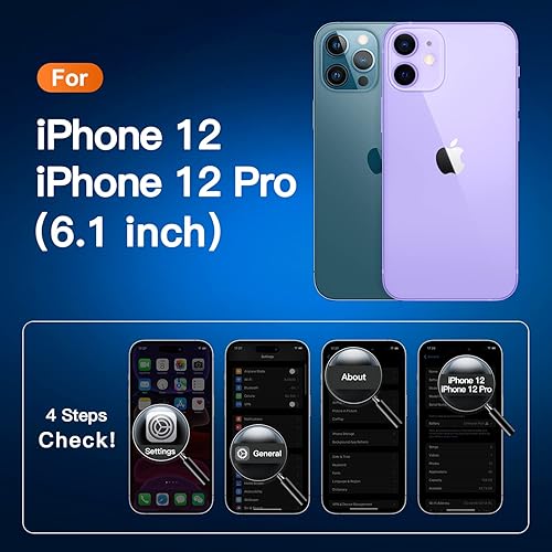 Miniatura 2 de CANSHN - Funda transparente compatible con iPhone 12iPhone 12 Pro Protección contra caídas de grado militar No amarillea, funda protectora a prueba