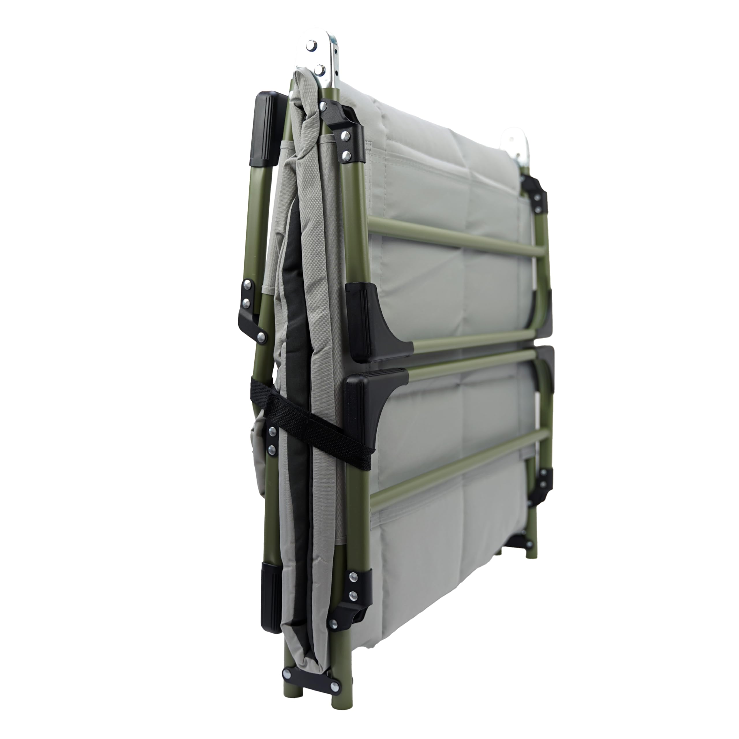 Lettino da pesca per carpa 6 Lettino pieghevole a 8 gambe con schienale regolabile a 5 posizioni, poggiatesta imbottito, tasca laterale e meccanismo pieghevole 6 195x65x27 cm