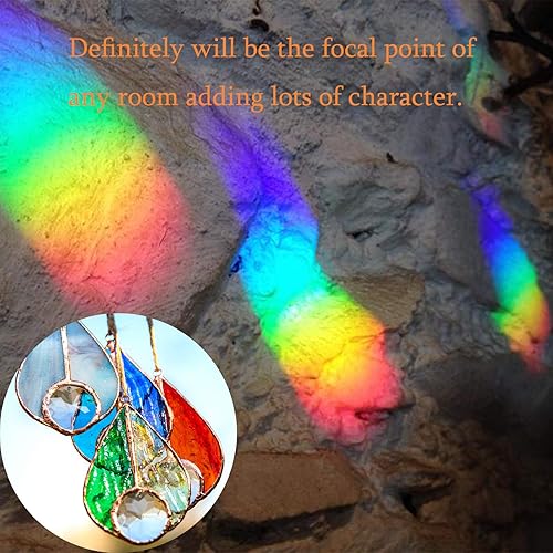 Miniatura 4 de H&D HYALINE & DORA Arte, vitral, colgante, lágrima, colgante, caja de regalo