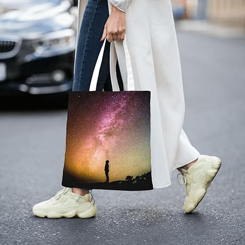 Miniatura 5 de EVANEM Bolsa de lona para mujer, bolsas de compras con asa, bolsa de comestibles reutilizable para el día de San Valentín