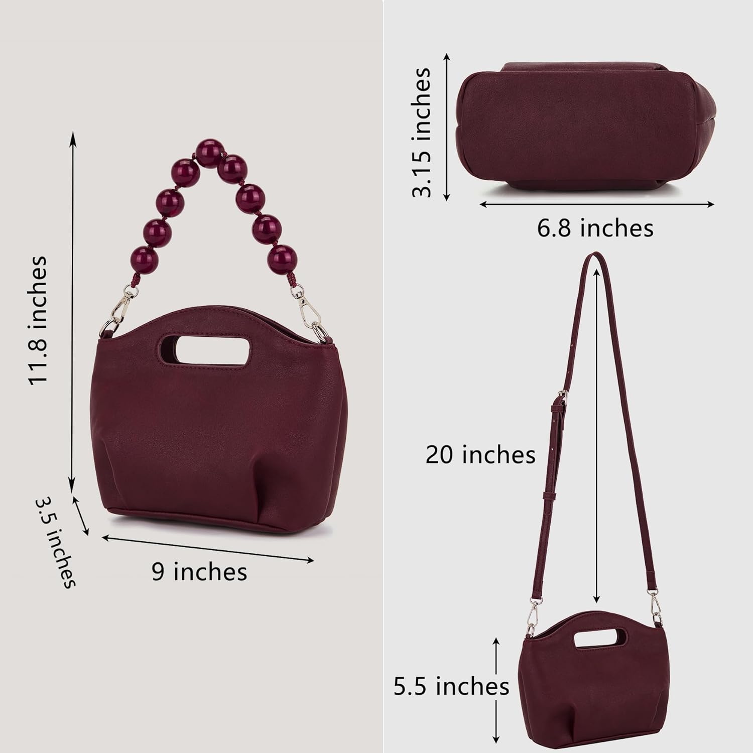 Wristlet wallets for women small crossbody Wallet Zippers Leather Evening purses Travel Credit Phone