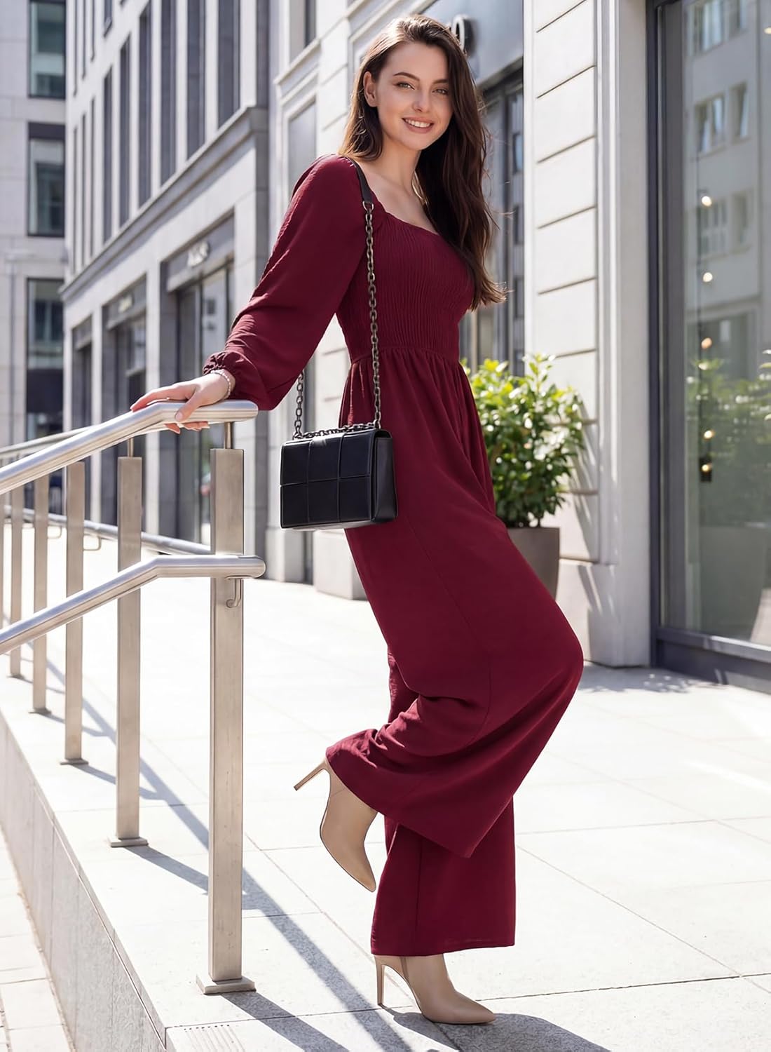 DOKOTOO Women's Casual Loose Overalls Jumpsuits One Piece Sleeveless Wide Leg Long Pant Rompers With Pockets - Image 5