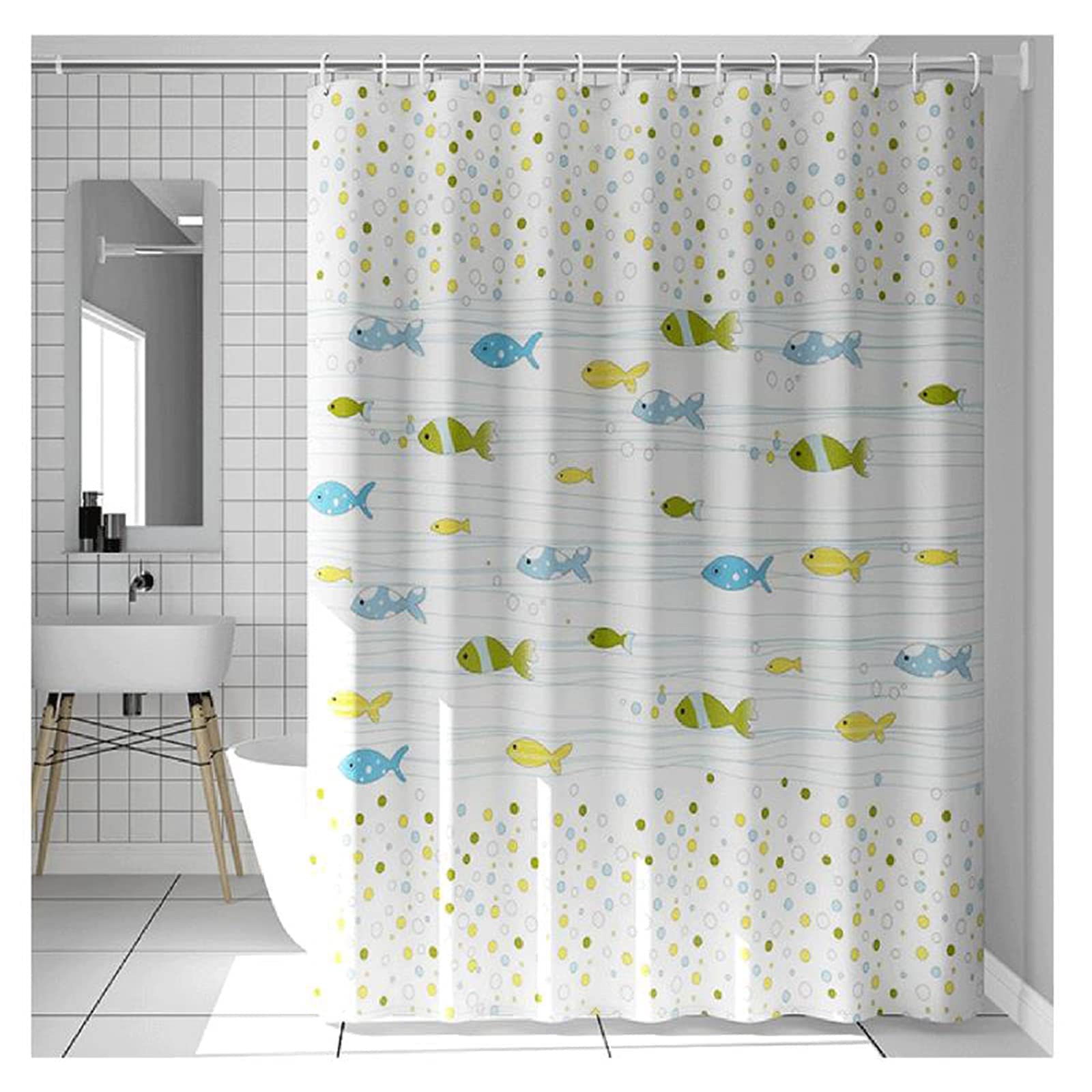 Rideau de douche étanche et épais sans poinçon rideau de séparation de salle de bain