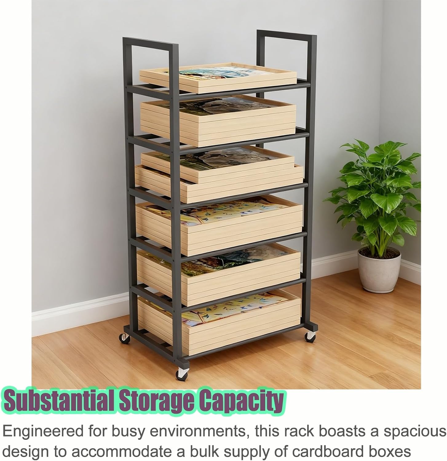 Gallery/Workshop/Classroom Display Cart, Household Multifunctional Art Canvas Storage Rack, Crafts Drying & Print Racks on Wheels