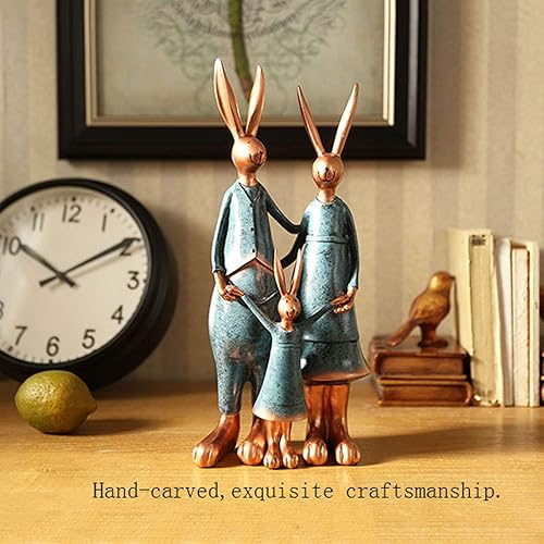 Miniatura 4 de Decoración de mesa para escritorio, decoración de estatua de conejo para el hogar, personalidad de resina, manualidades, oficina, sala de estar,