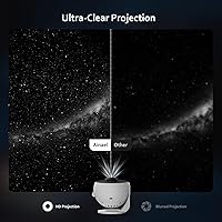 Vista 2 de Galaxy Projector, Star Projectors Home Planetarium Space Ceiling Starry Sky Night Light with 3 HD Glass Slides, Galaxy Projector Pro for Kid Adult