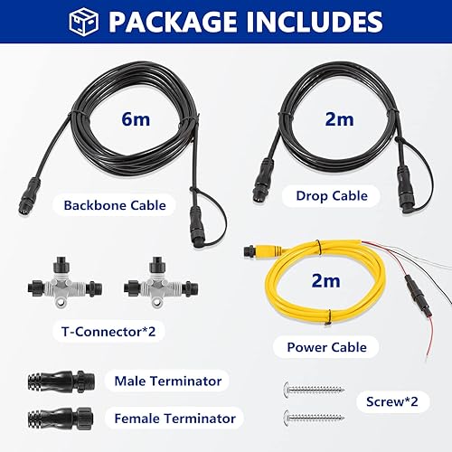Miniatura 6 de Reemplazo para Garmin 010-11442-00 Kit de cables Nmea 2000 Kit de inicio con conectores en T