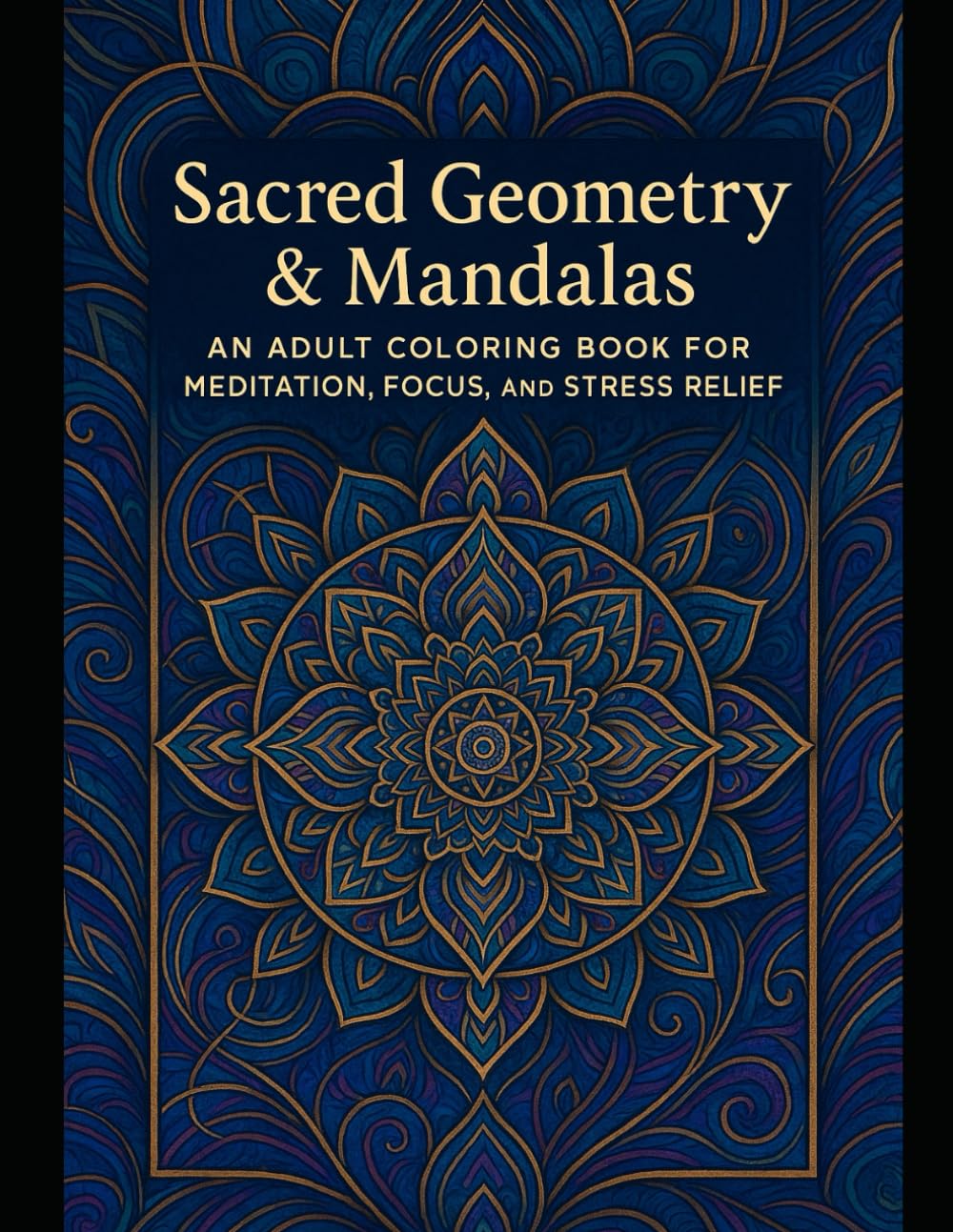 Mandala & Geometric Patterns Coloring Book: Intricate Designs for Relaxation and Mindfulness: 40 Beautiful Sacred Geometry, Symmetry, and Abstract Art Pages for Stress Relief and Creative Expression