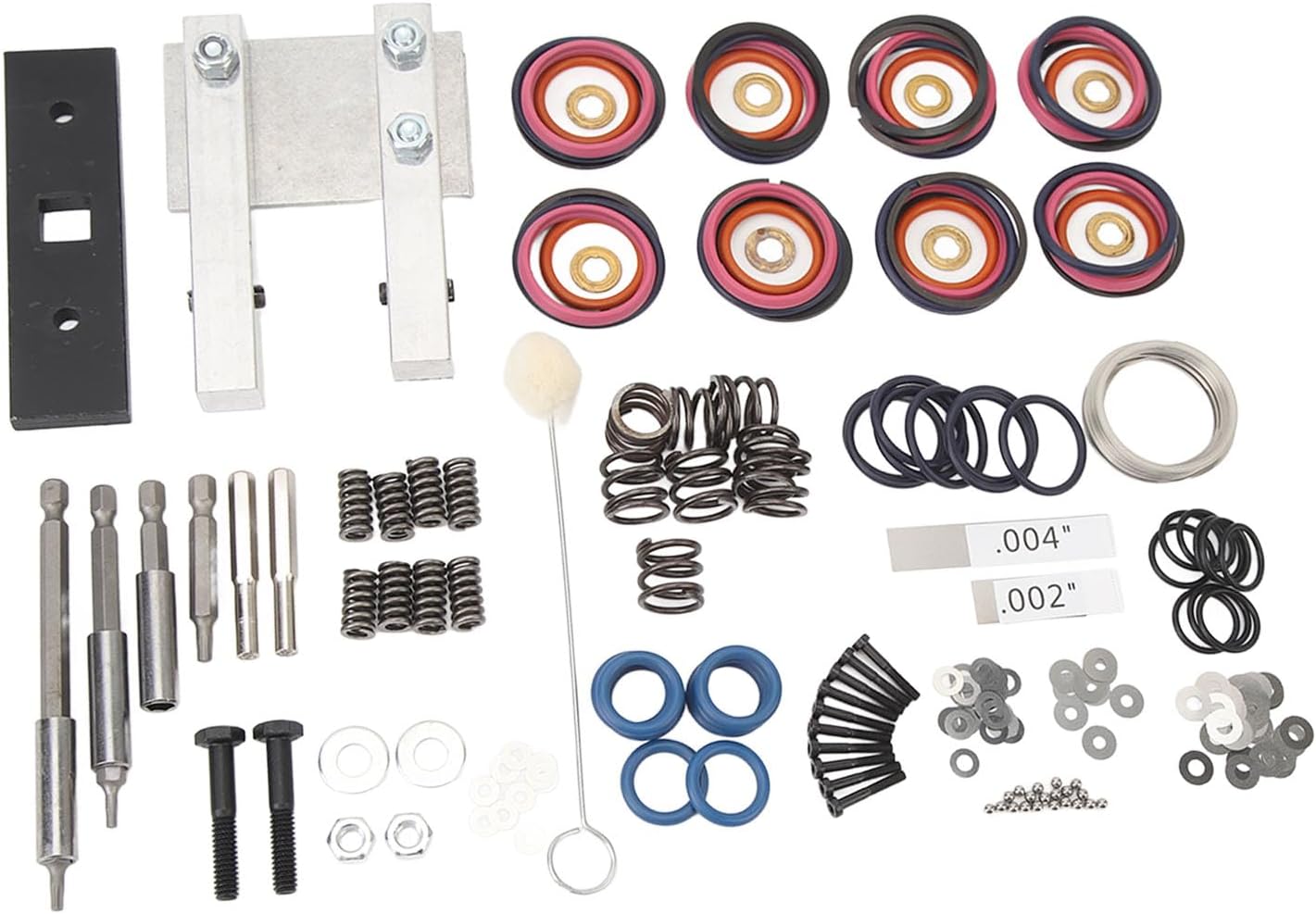 243pcs Injector Rebuild Tool Kit Fit for Powerstroke 7.3L Navistar T444E DT466E Caterpillar 3126 3126B 3126E 1994 to 2003 - Replaces OE 1833564C92 - O Ring Seal Spring Shim Set