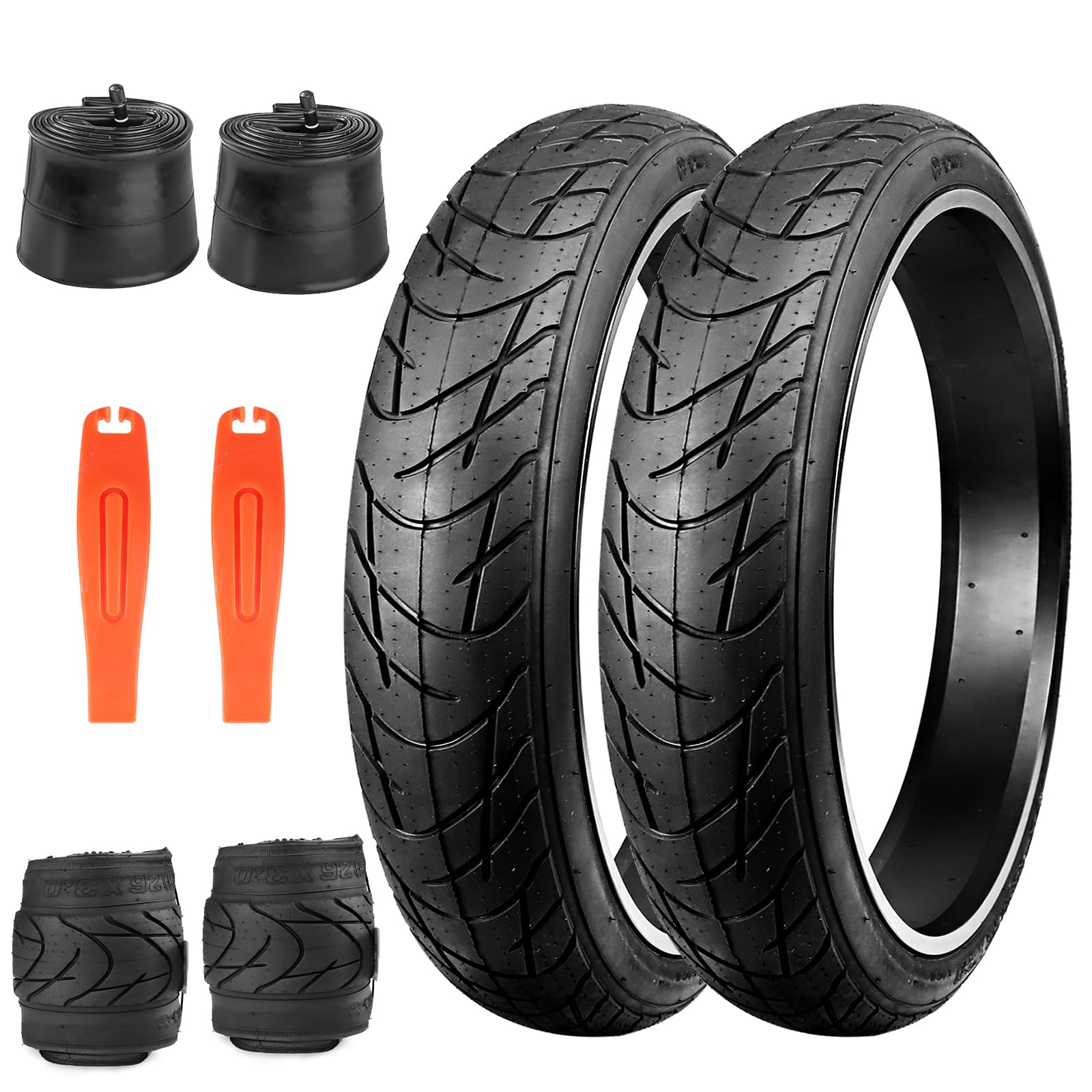 ZUKKA E Bike - Pneumatico per bicicletta 26 x 3,0, resistente alle alte prestazioni, per mountain bike, mountain bike, colore nero