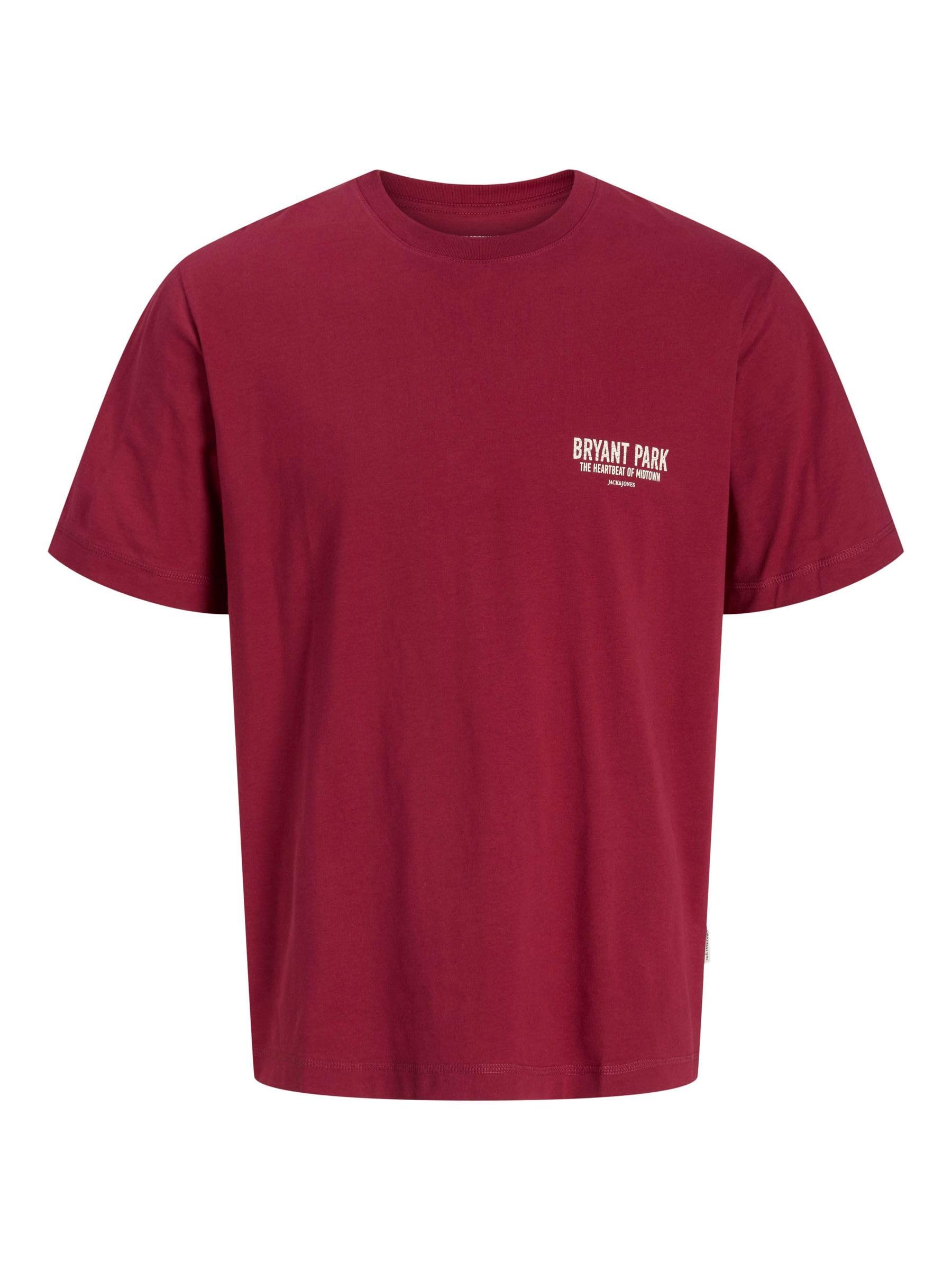 JACK & JONES Joryork Back Tee SS Crew Neck, Tibetan Red, M