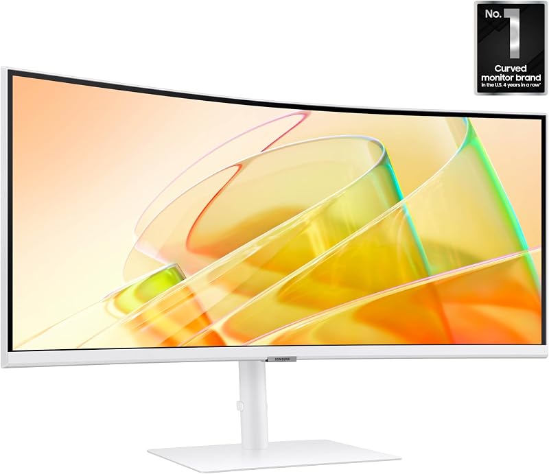 Samsung 34” ViewFinity (S65TC) Ultra-WQHD 1000R Curved Computer Monitor | 100Hz, HDR10, AMD FreeSync, Thunderbolt 4, Height Adjustable Stand, Built-in Speakers, Eye Care (LS34C650TANXGO) image 2