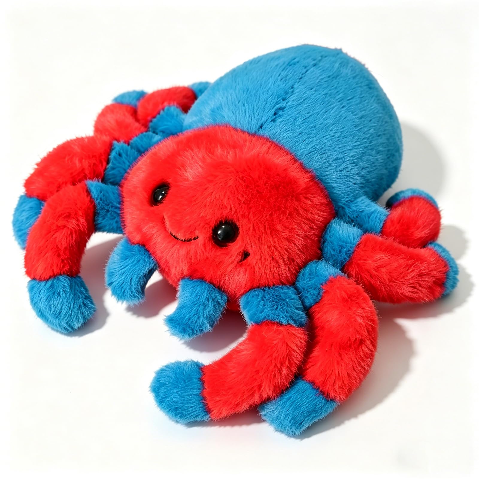 Omuyasi Weighted Large Spider Plush 1.5KG, Red and Blue Spider Stuffed Animals, Soft Plush for Kids Boys Girls and Adults Gifts for Birthday and Christmas, Halloween Decoration