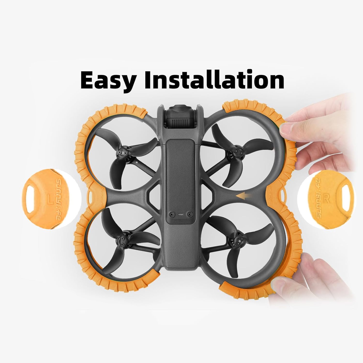 Propeller Guard Protector Accessories for DJI Avata 2, Fly Combo Protective Cover Ring, Prop Bumper Drone Anti-Collision Scratch-proof Protection (Orange)