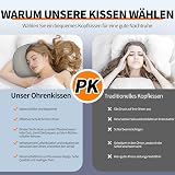 Babyezz Coussin pour trous d'oreille pour les personnes dormant sur le côté avec trou d'oreille pour CNH et maux d'oreille, otite, points de pression, rembourrage en coton et polyester, lavable et - 5