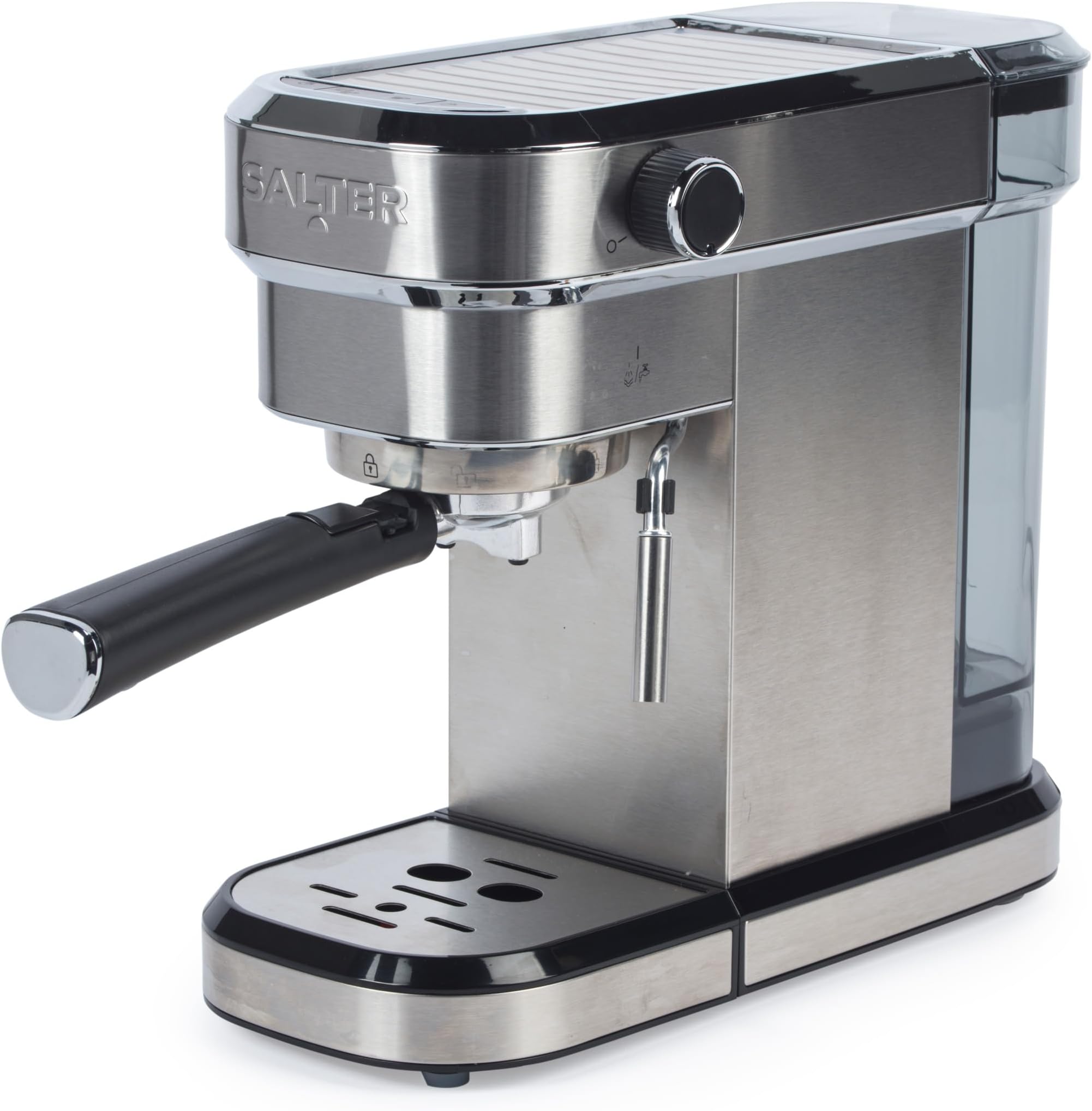 Espresso Machine, 20 Bar, Stainless Steel | Single Or Double Shot, Ground Coffee Use, Milk Frothing Wand, 1.1 L Detachable Water Tank, Measuring Spoon, Tamper, Jug