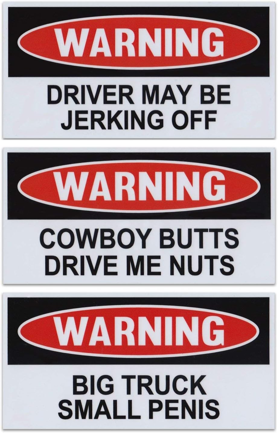 Funny Warning Magnets, Practical Joke Combo Kit, 3 Magnets, for Jokes, Gags, Pranks