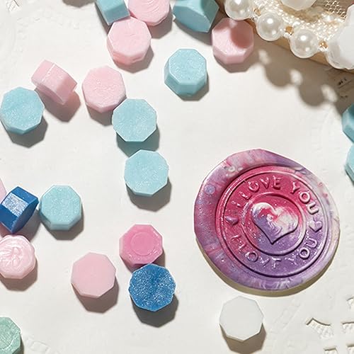 Miniatura 6 de MOUMOUTEN Cuentas de cera de sellado, kit de sellos de cera, 2 cajas de 15 colores para sello de cera, kit de sello de cera de letras para sellado