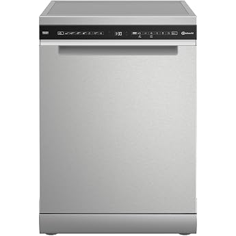 Bauknecht B7F HS51 X Freestanding Dishwasher 60 cm/15 Place Settings PowerClean Pro-Effective High Pressure Nozzles Natural Dry Automatic Door Opening Better Drying MaxiSpace-More Interior [Energy Class B]