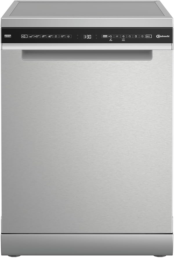 Bauknecht B7F HS51 X Freistehender Geschirrspüler/60 CM/15 Maßgedecke/PowerClean Pro-Effektive Hochdruckdüsen/Natural Dry-Automatische Türoffnung-Bessere Trocknung/MaxiSpace-Mehr Innenraum