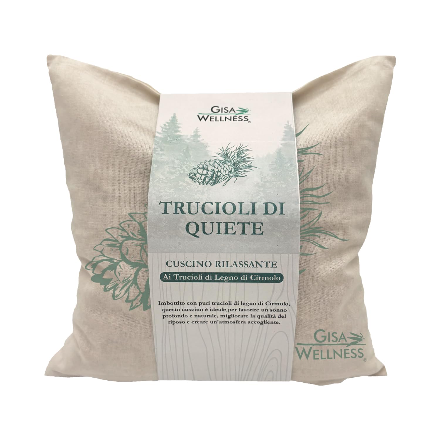 Coussin en bois de cirmulus alpin Gisa Wellness fabrication italienne