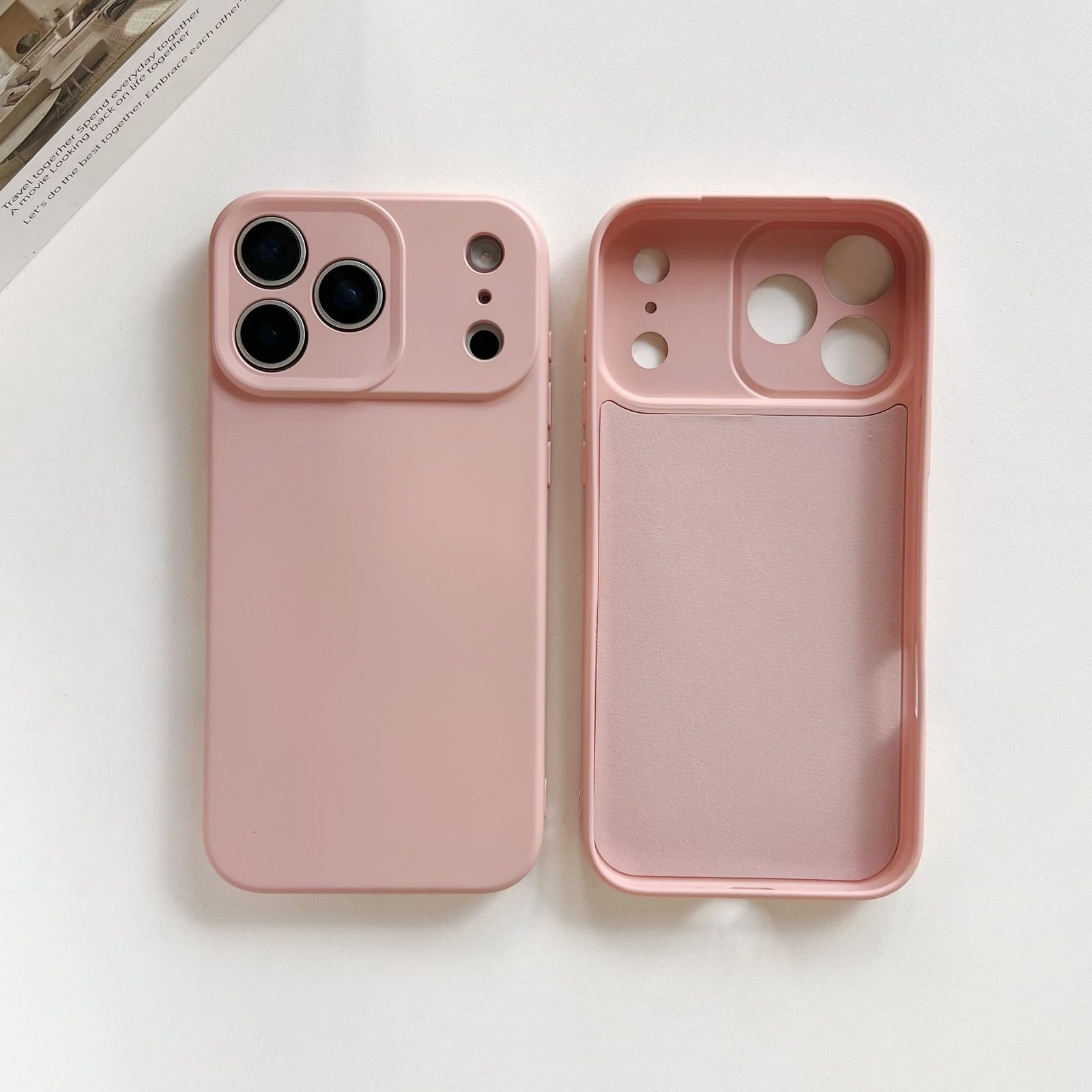 Coque silicone rigide iPhone Air antichoc fine rose premium - 8