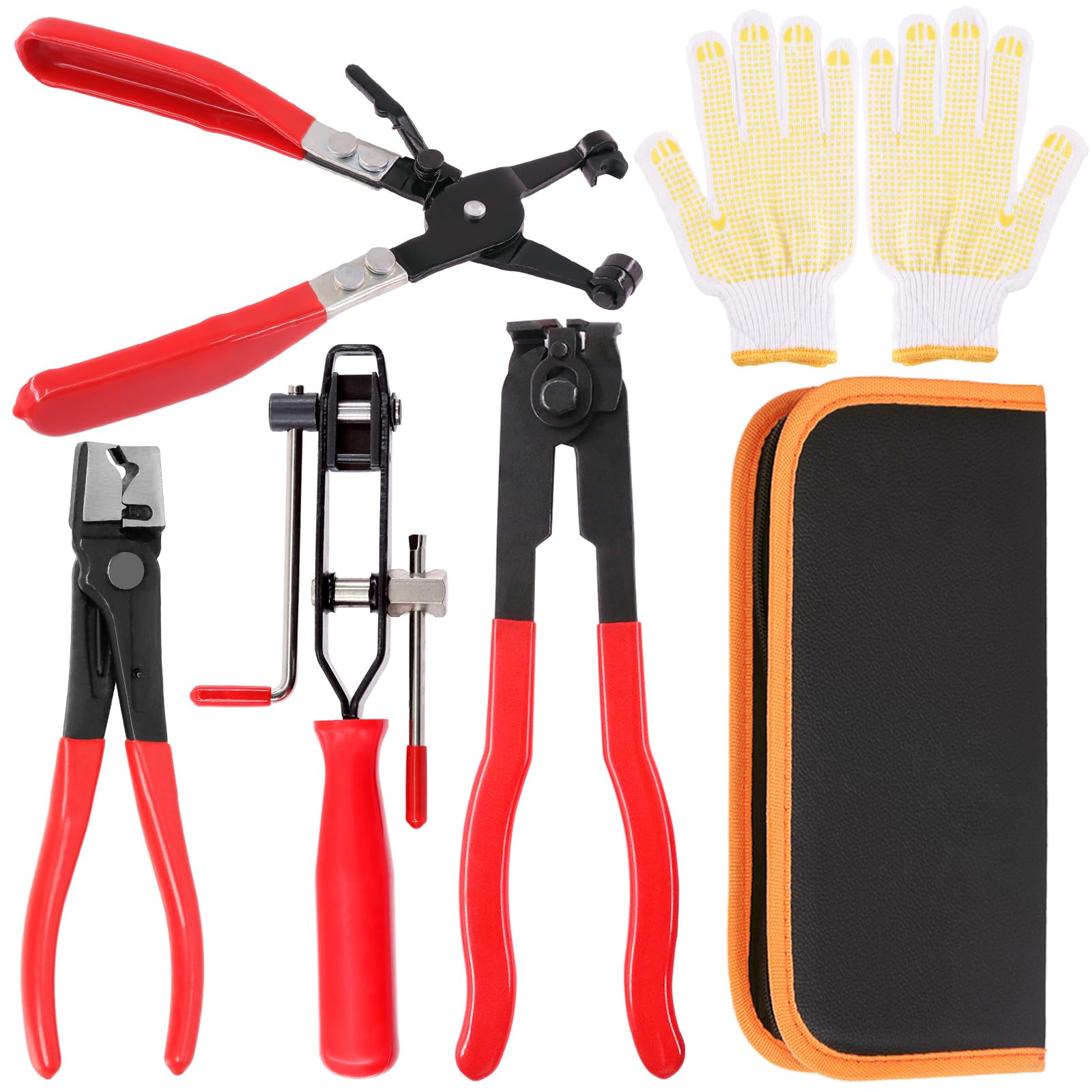 Swpeet 5Pcs 4Types CV Joint Boot Clamp Pliers, Hose Clamp Pliers, ATV CV Axle Boot Clamp Plier