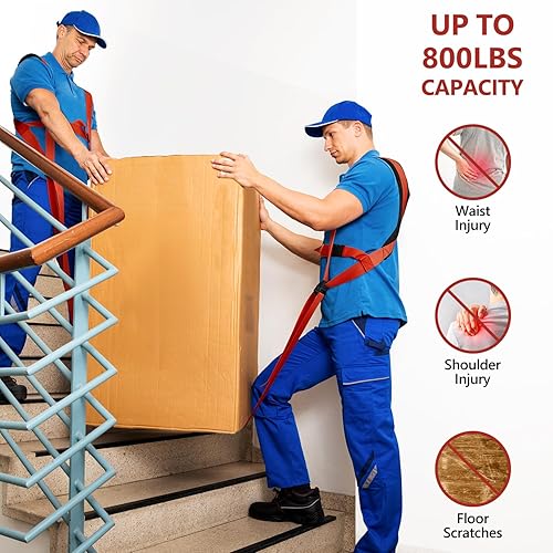 Miniatura 2 de KEDSUM Correas móviles correas de elevación que se mueven para muebles, sistema de elevación y movimiento para 2 personas, soporta hasta 800 libras