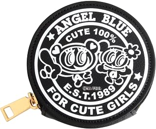 ANGEL BLUE 正規品 「 本革 コインケース 」 M-factory エンジェルブルー ナカムラくん 財布 ジップ 小銭入れ イヤホンケース ブランド 小物入れ コンパクト (ナカムラくん＆ハナちゃん)