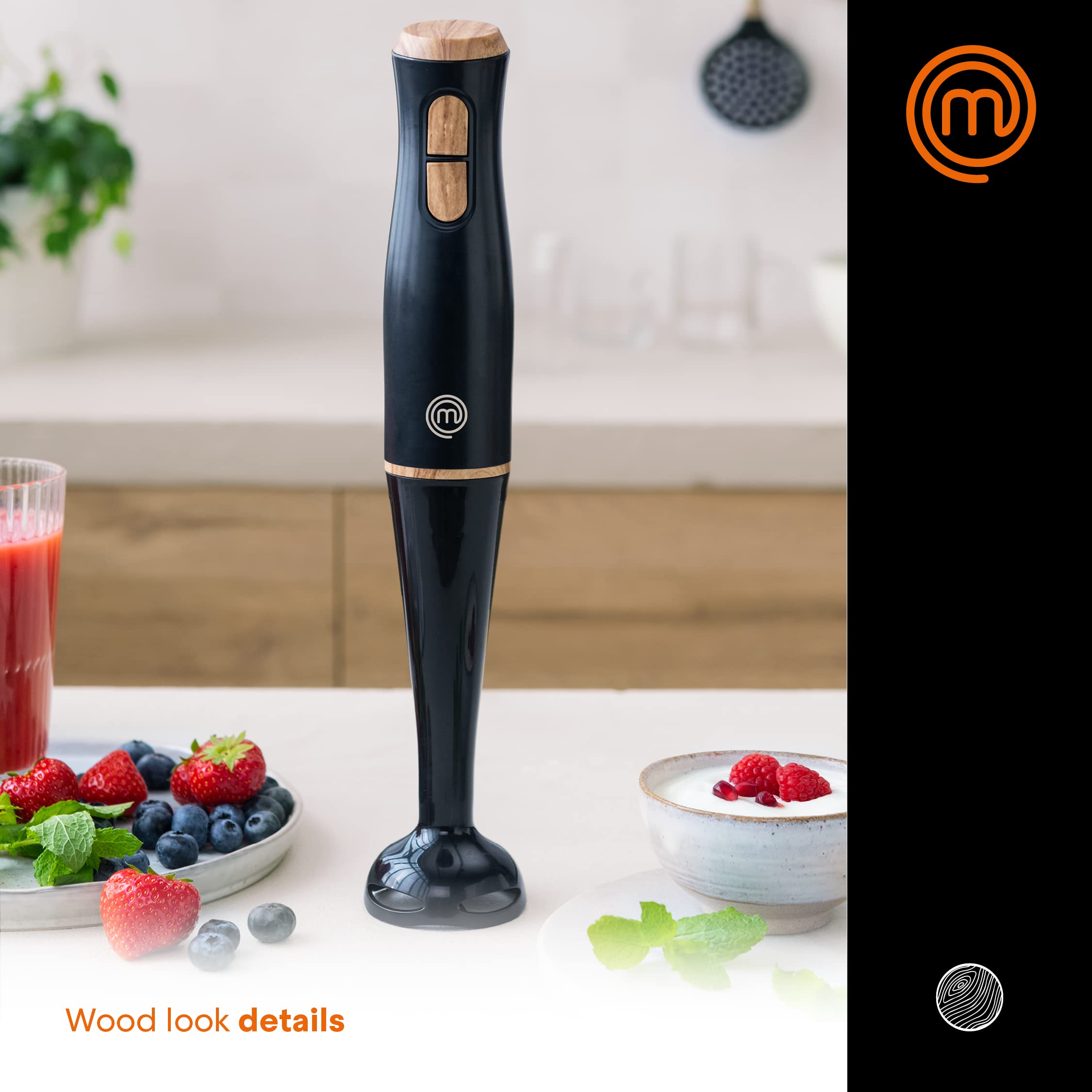 MasterChef Stick Blender Handheld with 2 Blending Speeds, Electric Hand