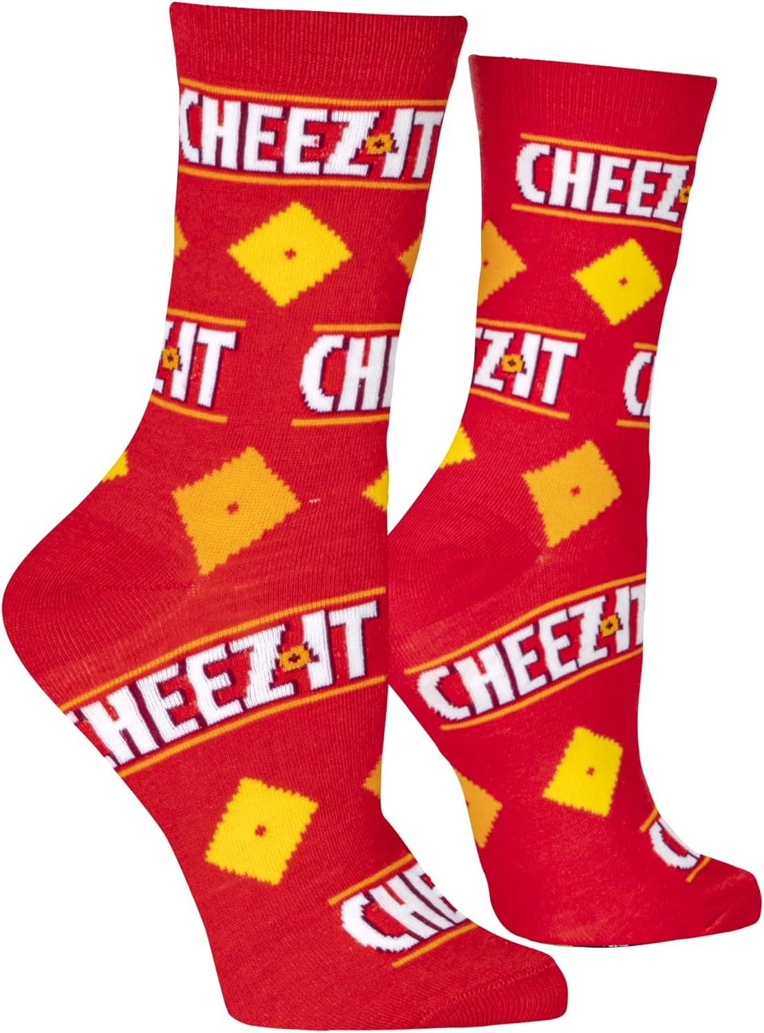 Crazy Socks - Cheez-It Snack Food Crew Socks - Officially Licensed Funny Novelty Gift Sock-Cozy Daily Wear - Image 3