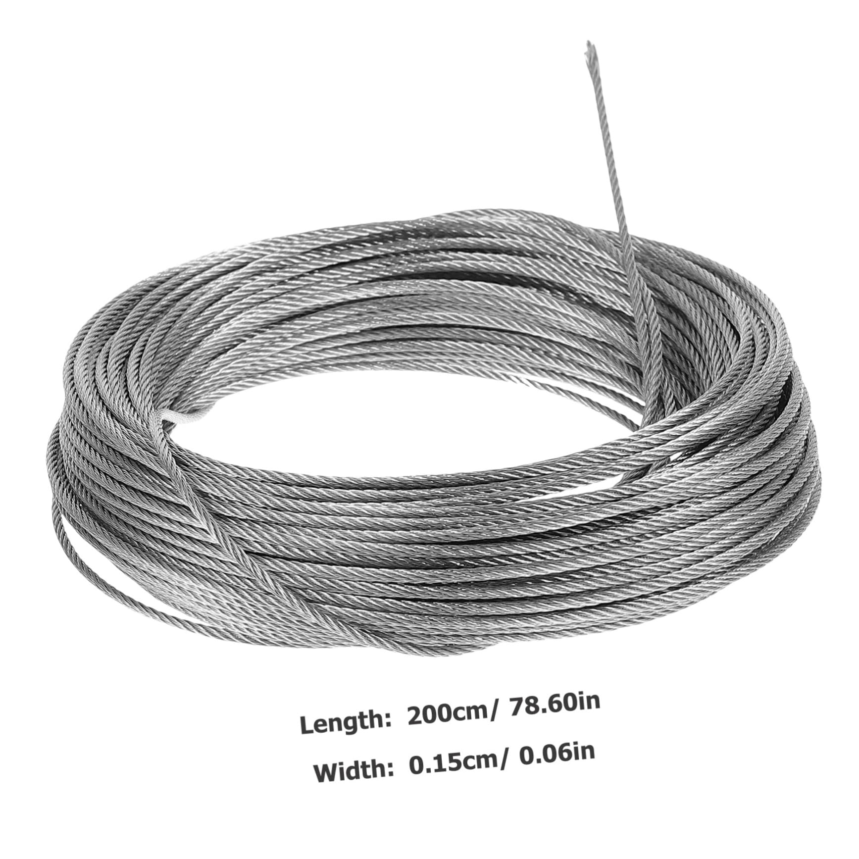 ARTIBETTER 20m Stainless Steel Wire Rope Thimble Cable Railing Kit Rope Thimble Rigging for Garden Outdoor Curtain Wire Hanging System