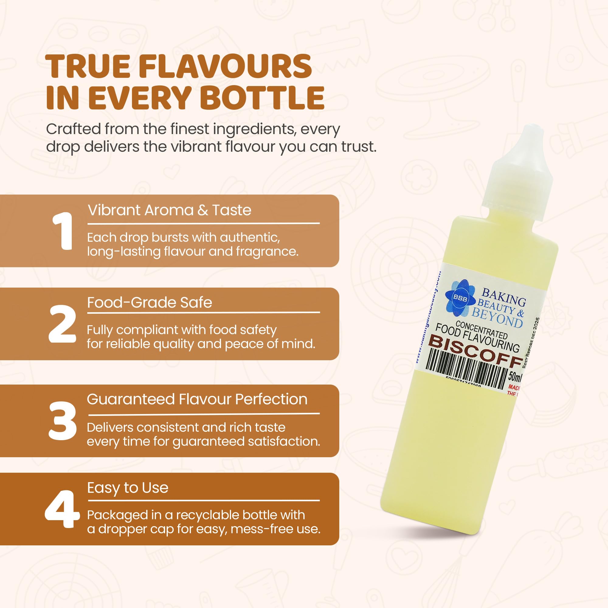 Baking Beauty and Beyond Concentrated Food Flavouring - Biscoff (50ml) — view 5