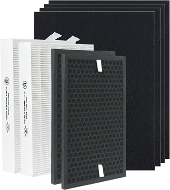 HPA5200B/HPA5250Air Purifier Replacement HEPA Filter Kit Compatible with Honeywell InSight Air Purifiers Model#HPA5200B/HPA5250,2Premium True Hepa Filter+2Enhancement Carbon Filters+4Carbon PreFilters