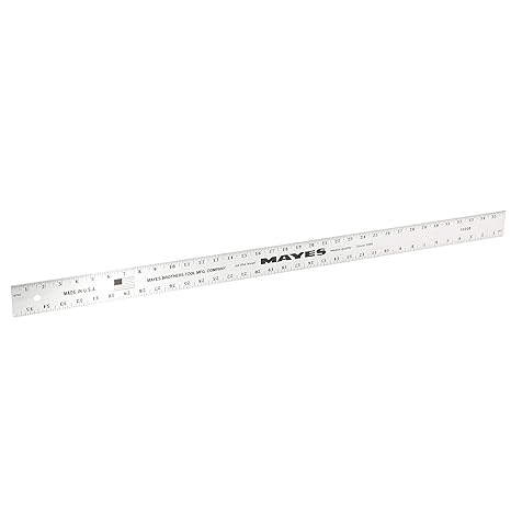 Amazon.com: Mayes 10208 36 Inch Straight Edge Aluminum Ruler, Heavy ...