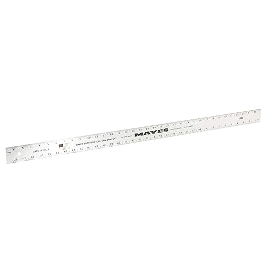 Amazon.com: Mayes 10208 36 Inch Straight Edge Aluminum Ruler, Heavy ...
