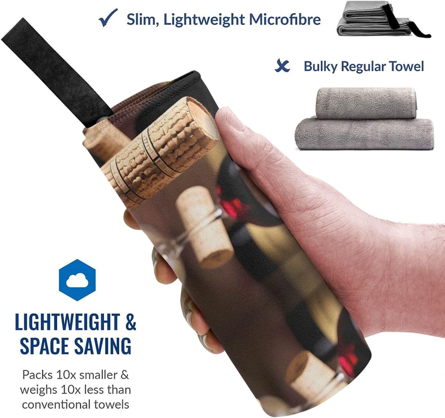 Wine Cork Quick Drying Bath Towel,Microfibre Soft Large Bath Towel,Highly Absorbent Dry Quickly Bath Sheet