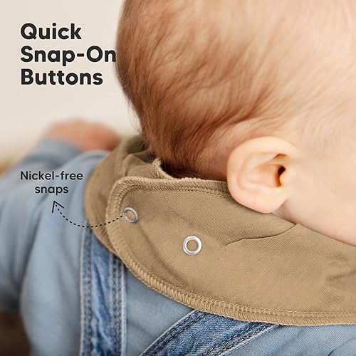 Miniatura 175 de KeaBabies 8 unidades de baberos tipo bandana orgánicos para niñas - Baberos tipo triángulo súper absorbentes para bebés que babean y están en