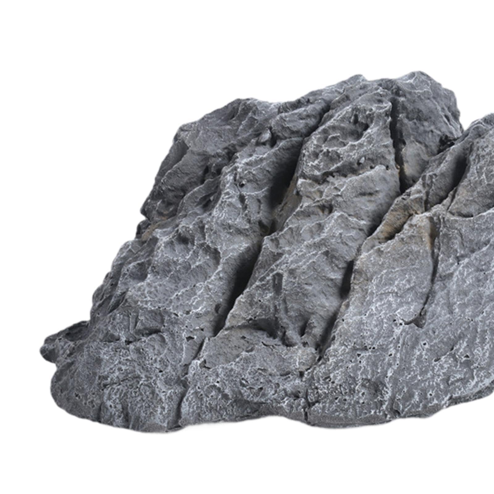 Roccia Artificiale, Scultura in Pietra Artificiale, Paesaggistica, Portatile, Creativa, Realistica, Decorazione Paesaggistica per Prato, Patio, Balcon, 24x19x14cm