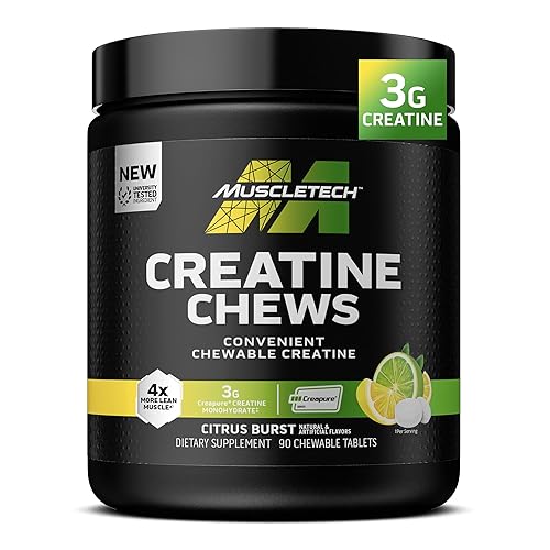 MuscleTech | Creatine Chews | Creapure Monohydrate Supplement for Muscle