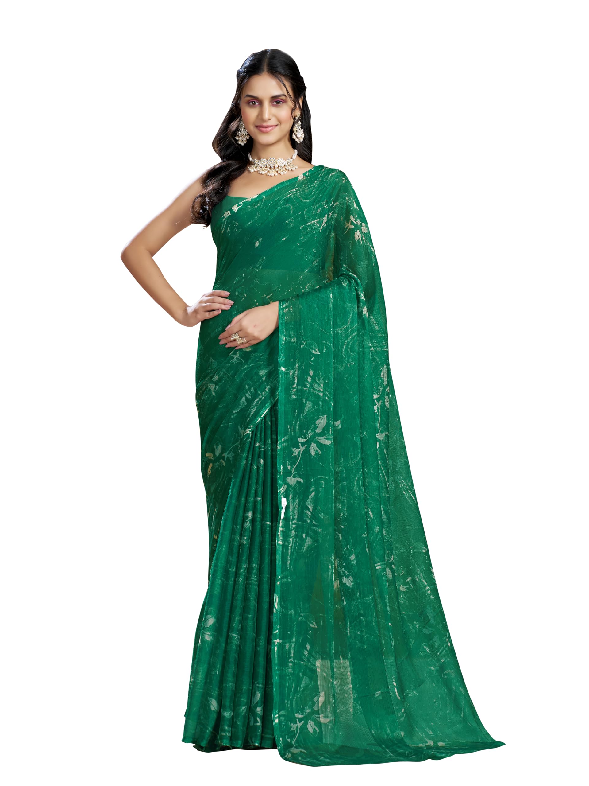 garden vareli Nara Chiffon Abstract Print Saree-picture-49
