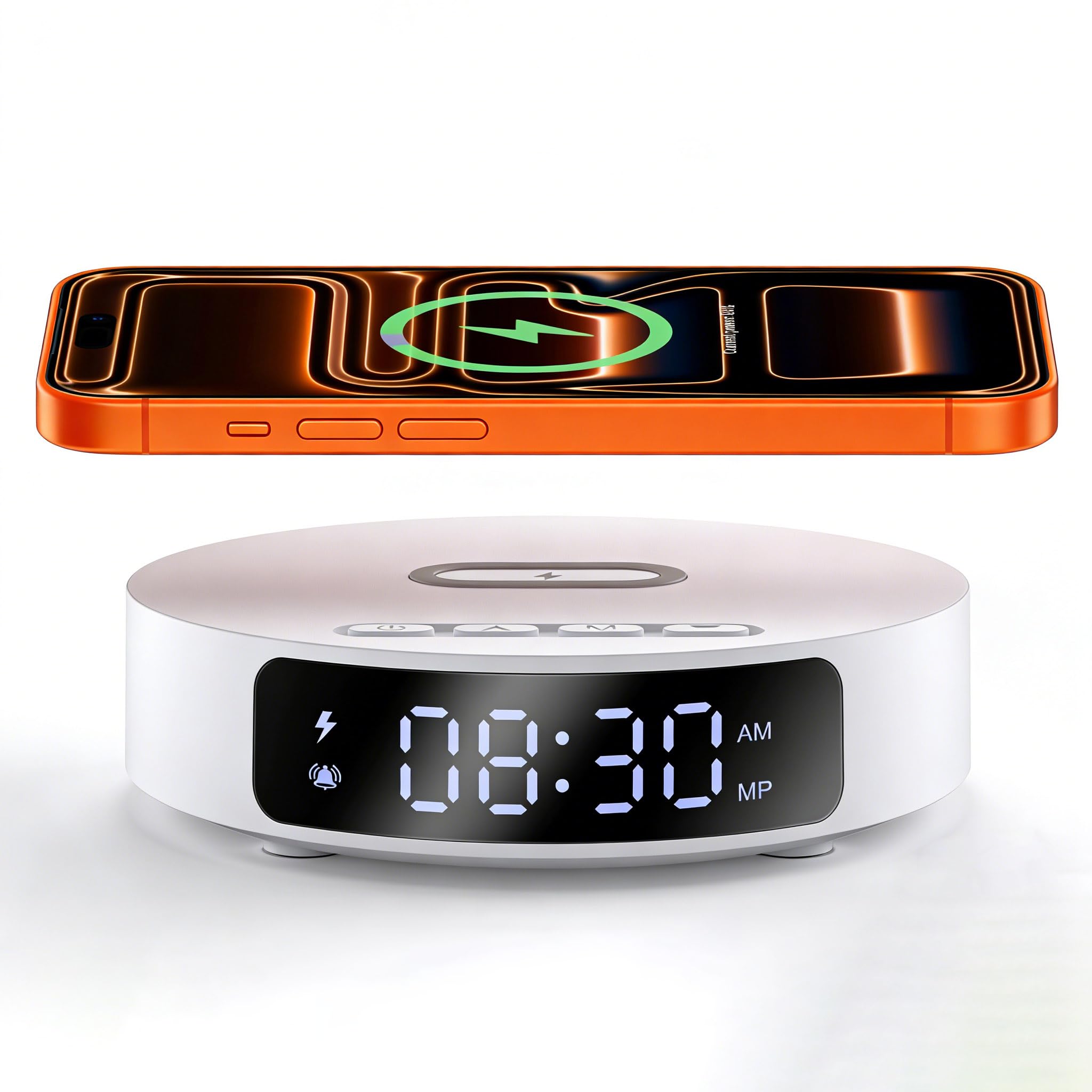 Photo 1 of 25W Max Fast Wireless Charger with Alarm Clock,Wireless Charging Pad