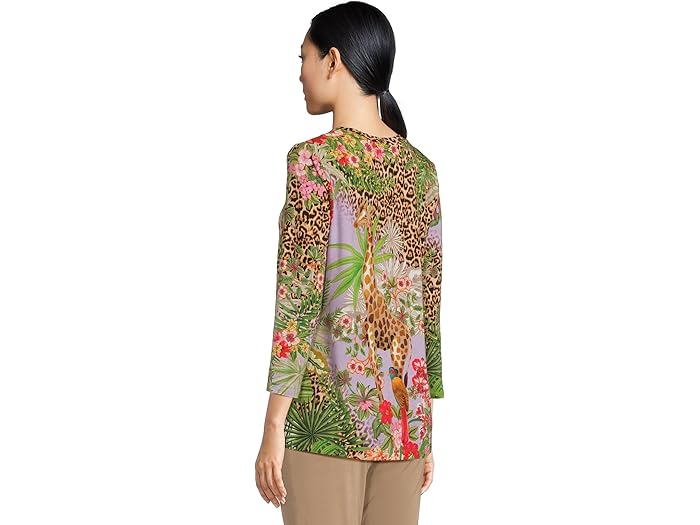 The Janie Favorite 3/4 Sleeve V-neck Swing Tee - Image 4