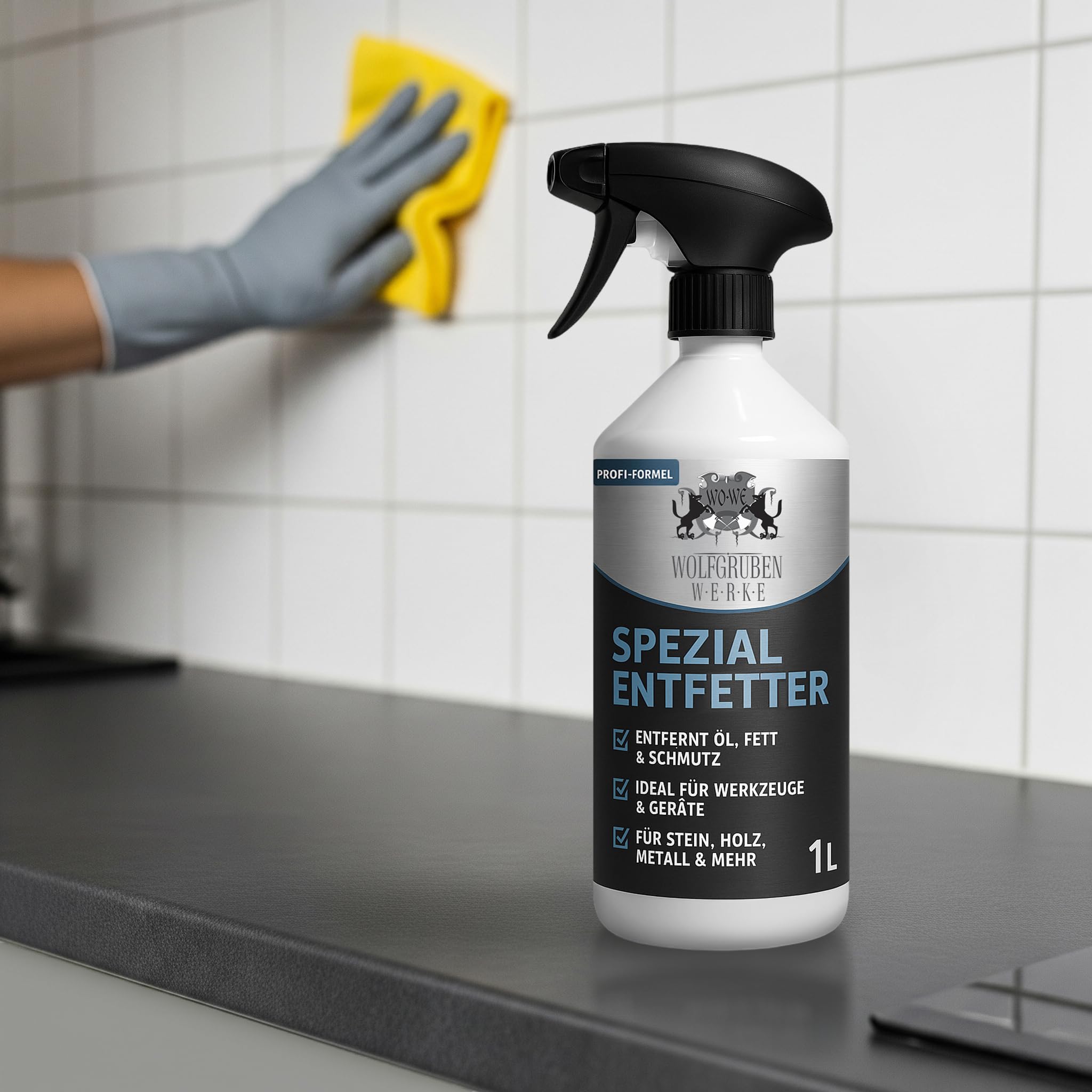 WO-WE Spezial Entfetter – Küchenreiniger & Fettlöser für Küche, Fliesen, Grill, Küchenfronten – 5L