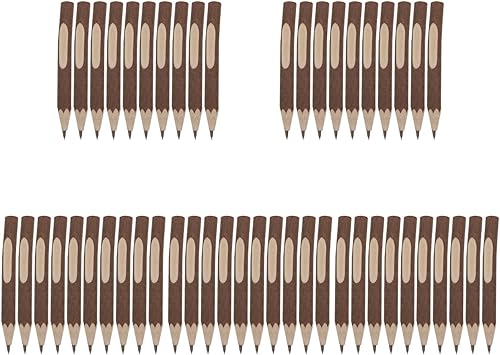 50 Pcs Wooden Pencil, Wood Graphite Wooden Tree Rustic Twig Pencils for Kids, Tree Bark Pencils, Woodland Baby Shower Decorations Log Short Drawing Tool Child